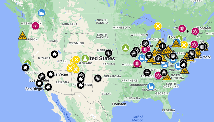 atomic production locations in 1947