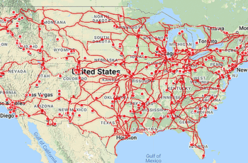 1947 Sightings connected to Railroad Map