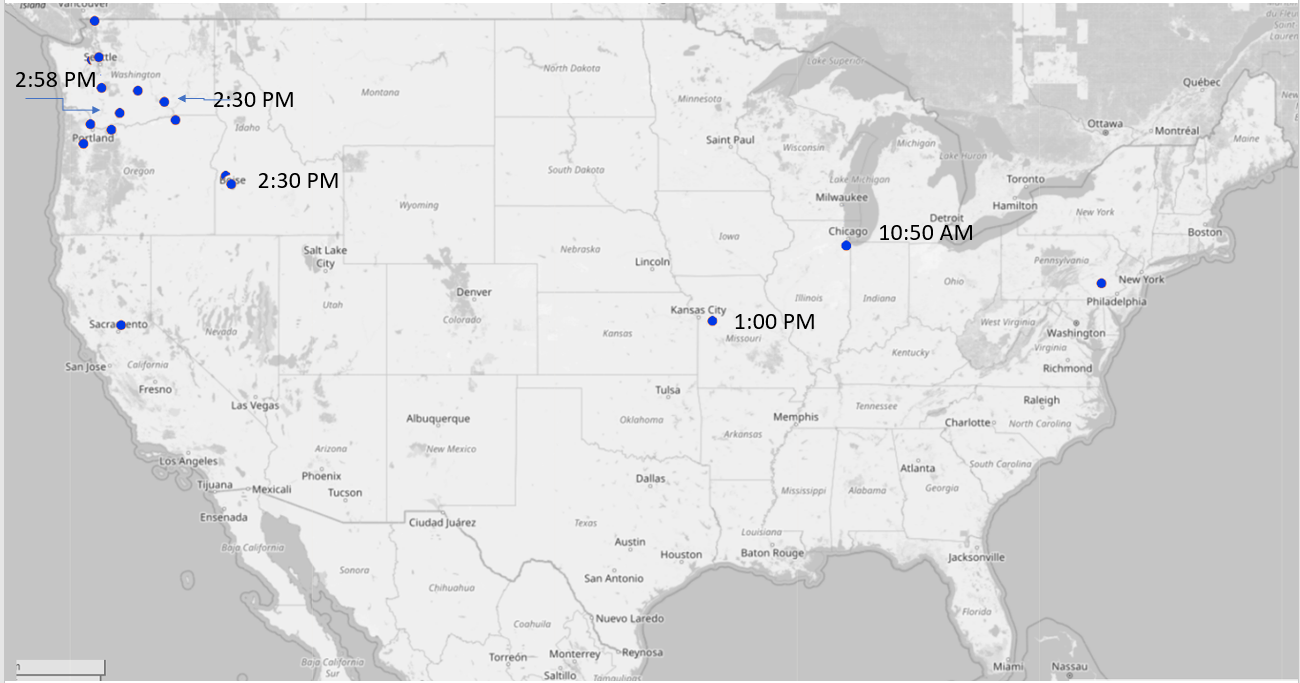 uranium route with times